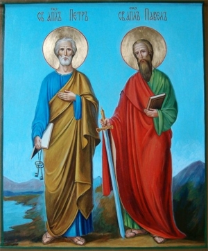 Славні і всехвальні первоверховні апостоли Петро і Павло